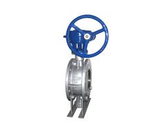 Side-mounted bore eccentric seml-ball valve